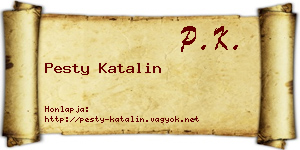 Pesty Katalin névjegykártya